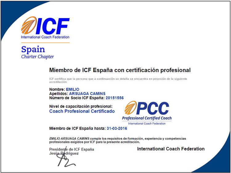 Cerfificación ICF